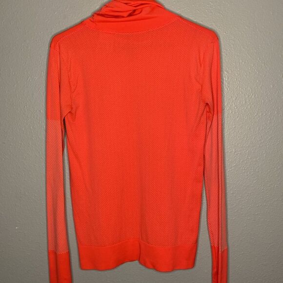Nike Funnel Neck Neon Coral Stretch Running Pullover Size Small - Picture 9 of 13
